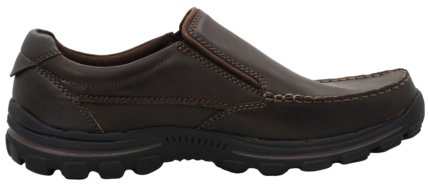 Skechers Men's Braver- Rayland Slip-On Loafer, Dark Brown, 9.5 M US