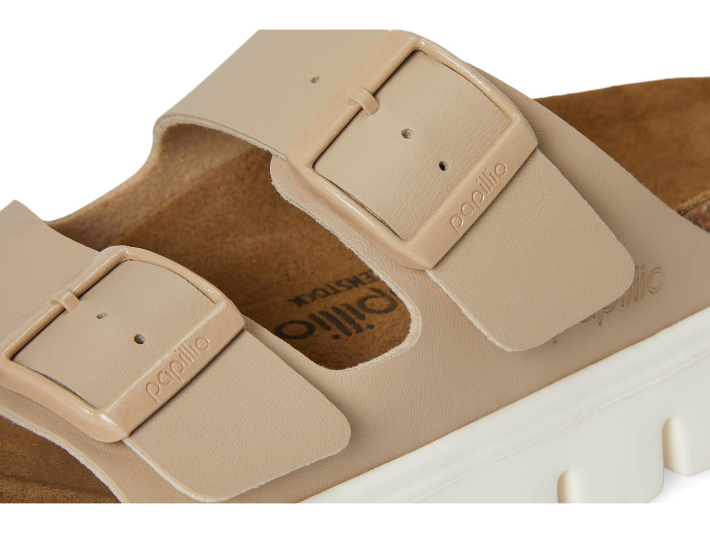 Birkenstock Female Papillio by Birkenstock Arizona Chunky - Birko-Flor™ Sandcastle Women 9-9.5