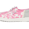 HEYDUDE Girl's Wendy Funk Y Cowgirl Bling Pink Cow/Silver Size 4 | Youth's Shoes | Youth Slip-on Loafers | Comfortable & Light-Weight