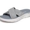Skechers Women's GO WALK Flex Sandal - Impressed, Gray, 6