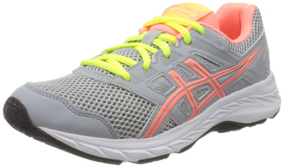 ASICS Kid's Contend 5 Pre-School Running Shoes, Piedmont Grey/Sun Coral 024, 4 Big Kid