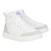 HEYDUDE Women's Kid Cody Hi Sparkle (Little Kid/Big Kid), Sparkle White, 3 Medium