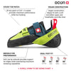 Ocun Havoc Bouldering Shoe | Rock Climbing Shoe, Petrol/Gre, 14