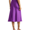 Lauren Ralph Lauren Womens Satin Charmeuse Midi Skirt Purple Jasper 4