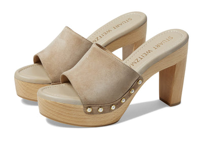 Stuart Weitzman Pearl Clog 85 Sandal Latte 10 B