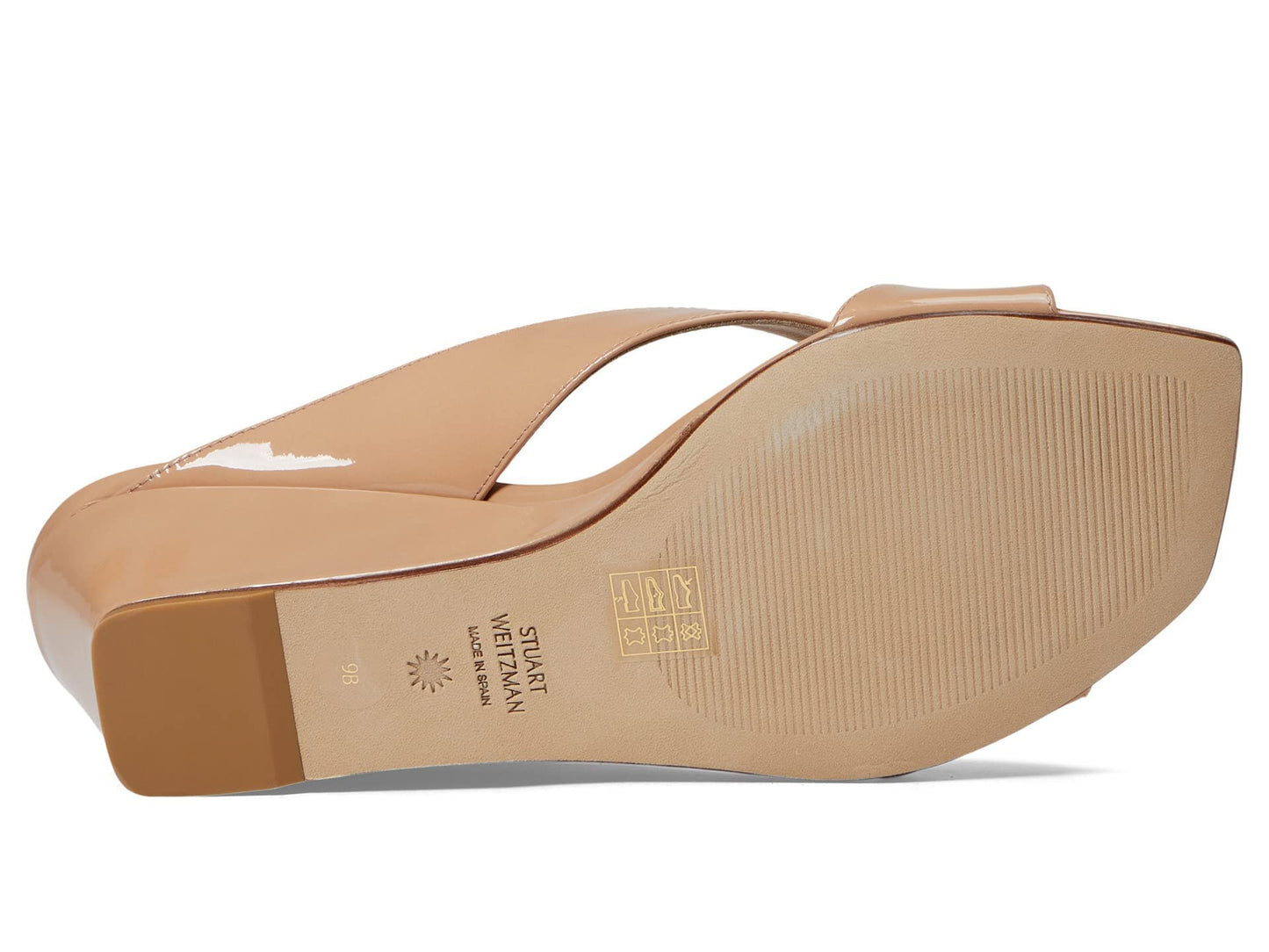 Stuart Weitzman Miami 50 Wedge Slide Adobe 9.5 B