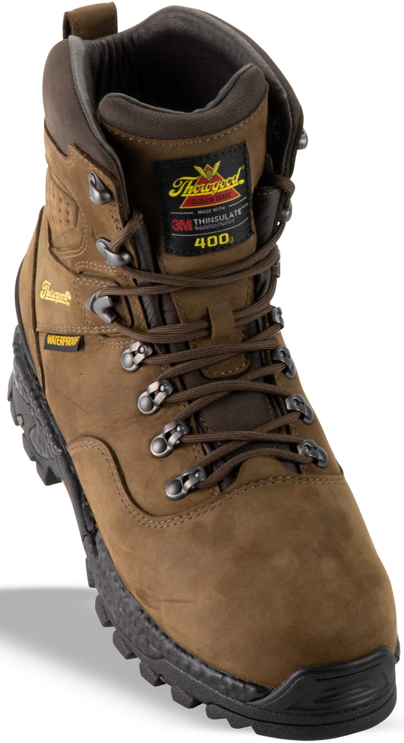 Thorogood Infinity FD Series 7” Waterproof Hunting and Hiking Boots for Men with Full-Grain Leather, 400g Insulaiton, and Anti-Fatigue Traction Outsole, Studhorse - 11.5 W US