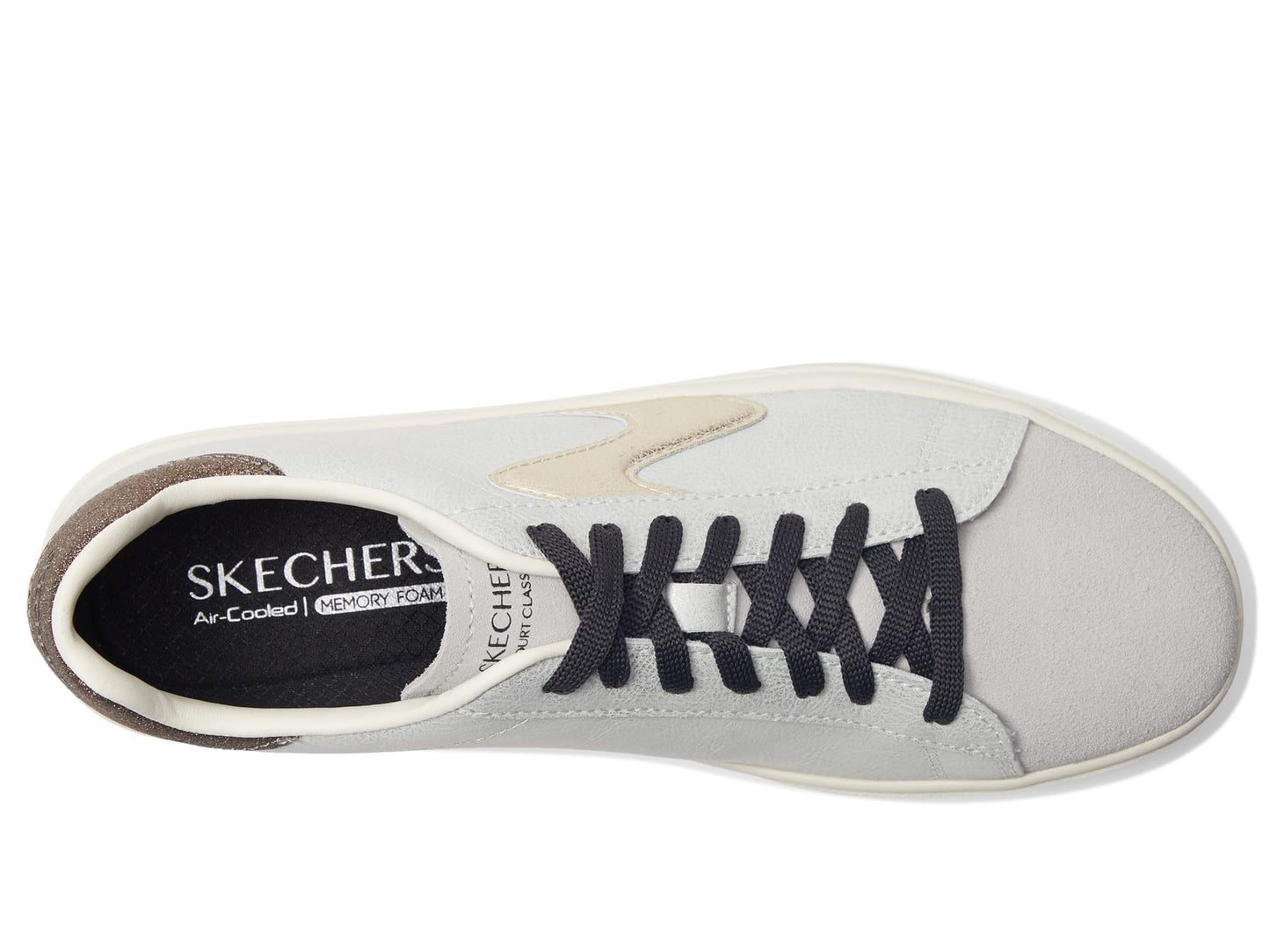Skechers Court Classics Eden LX Distressed Light Grey/Black 9 B (M)