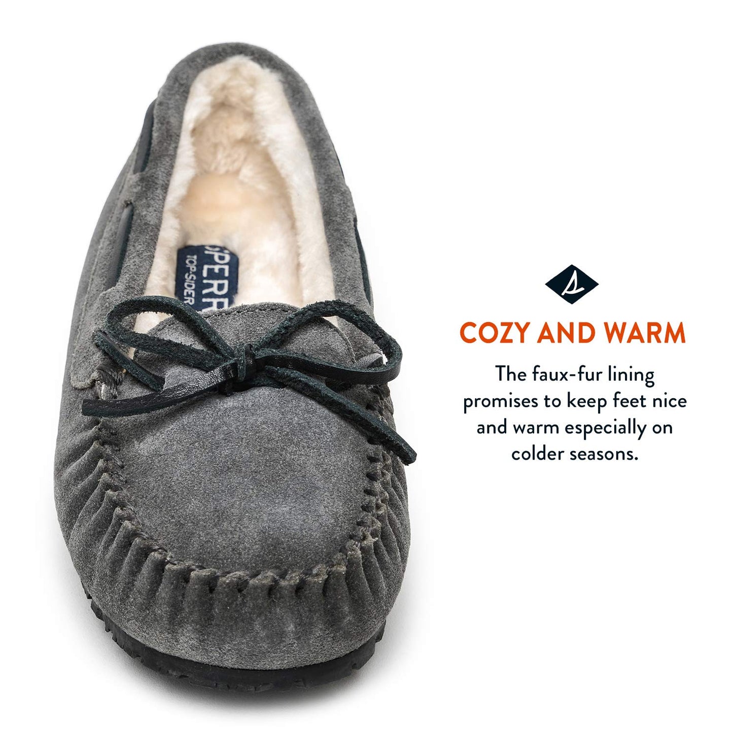 Sperry Women's Junior Trapper Lace-Up Slippers, Ash Grey, 9 M US