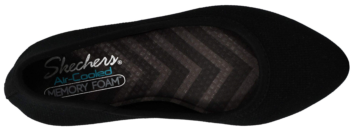 Skechers Women's Cleo Wham Black Flat 9.5 W US
