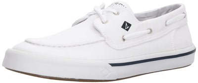 Sperry Mens Bahama II Boat Washed Sneaker, White, 10
