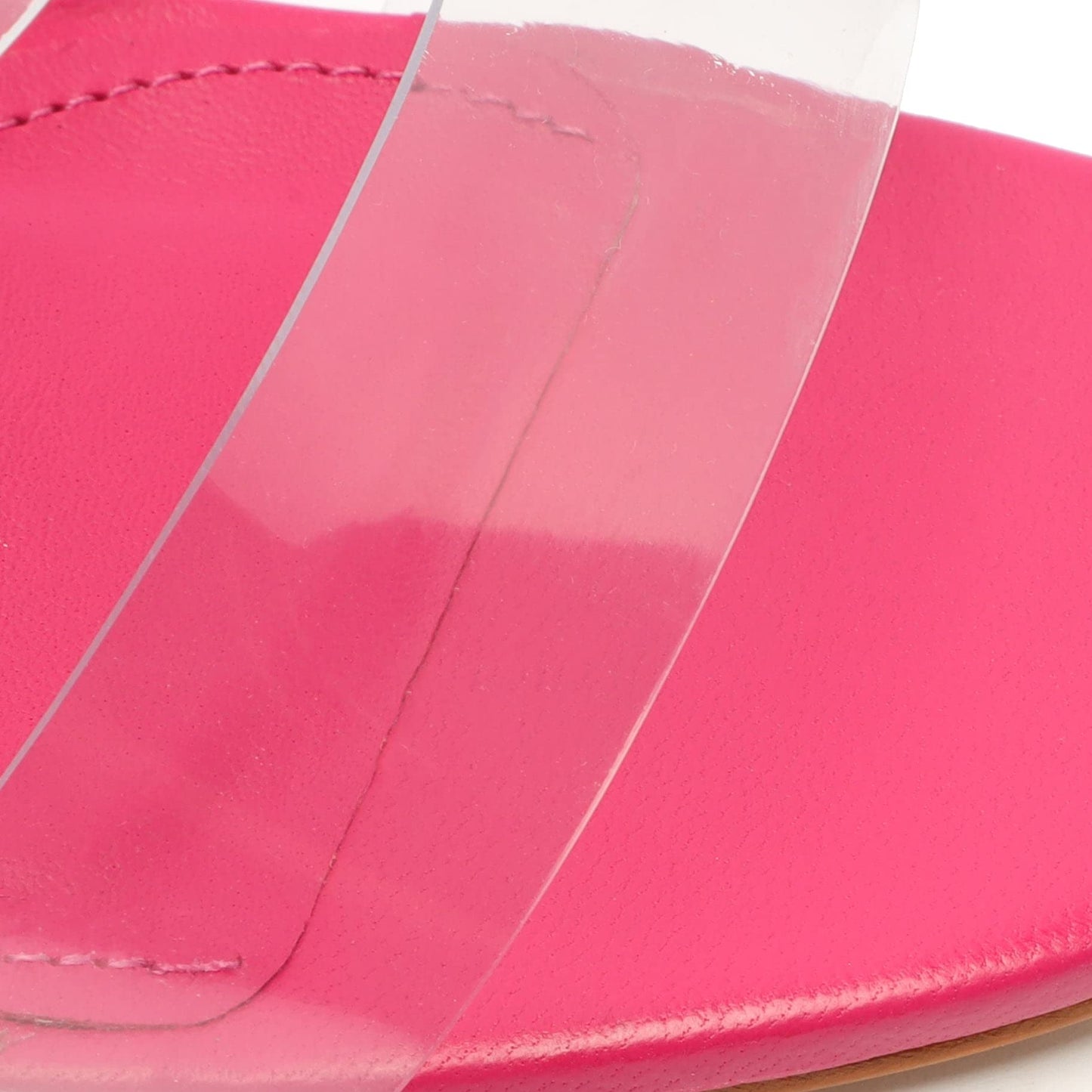 SCHUTZ Victorie High Block Transparente (Hot Pink) 7 M