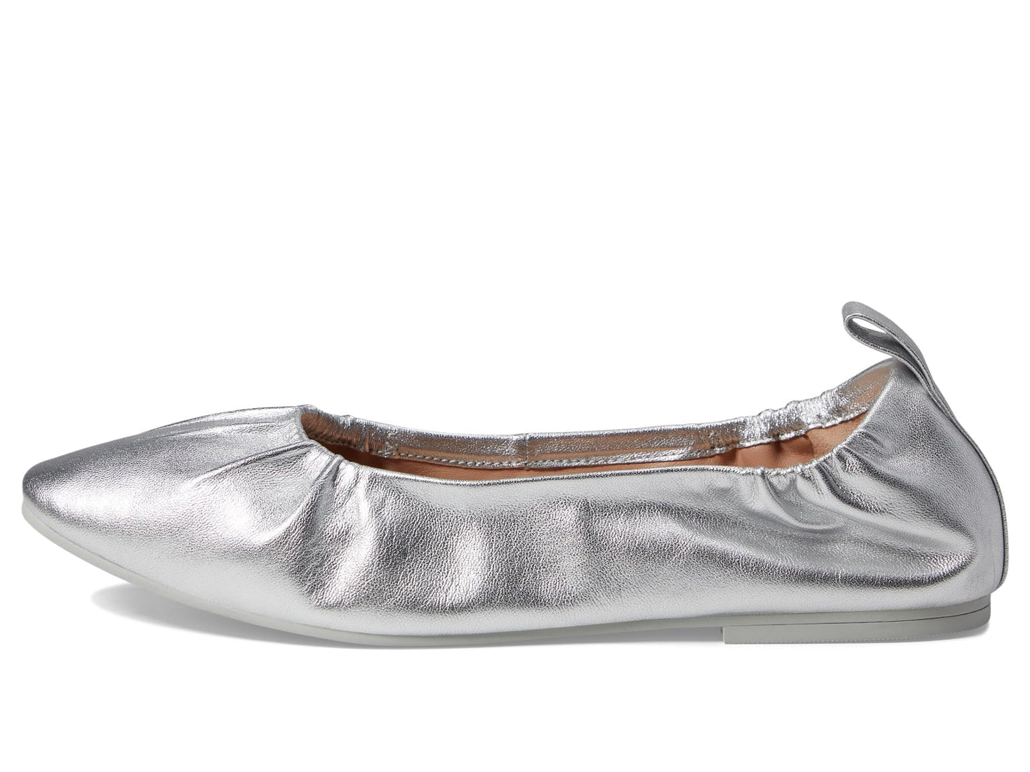 Cole Haan York Soft Ballet Silver Metallic Leather 10.5 B (M)