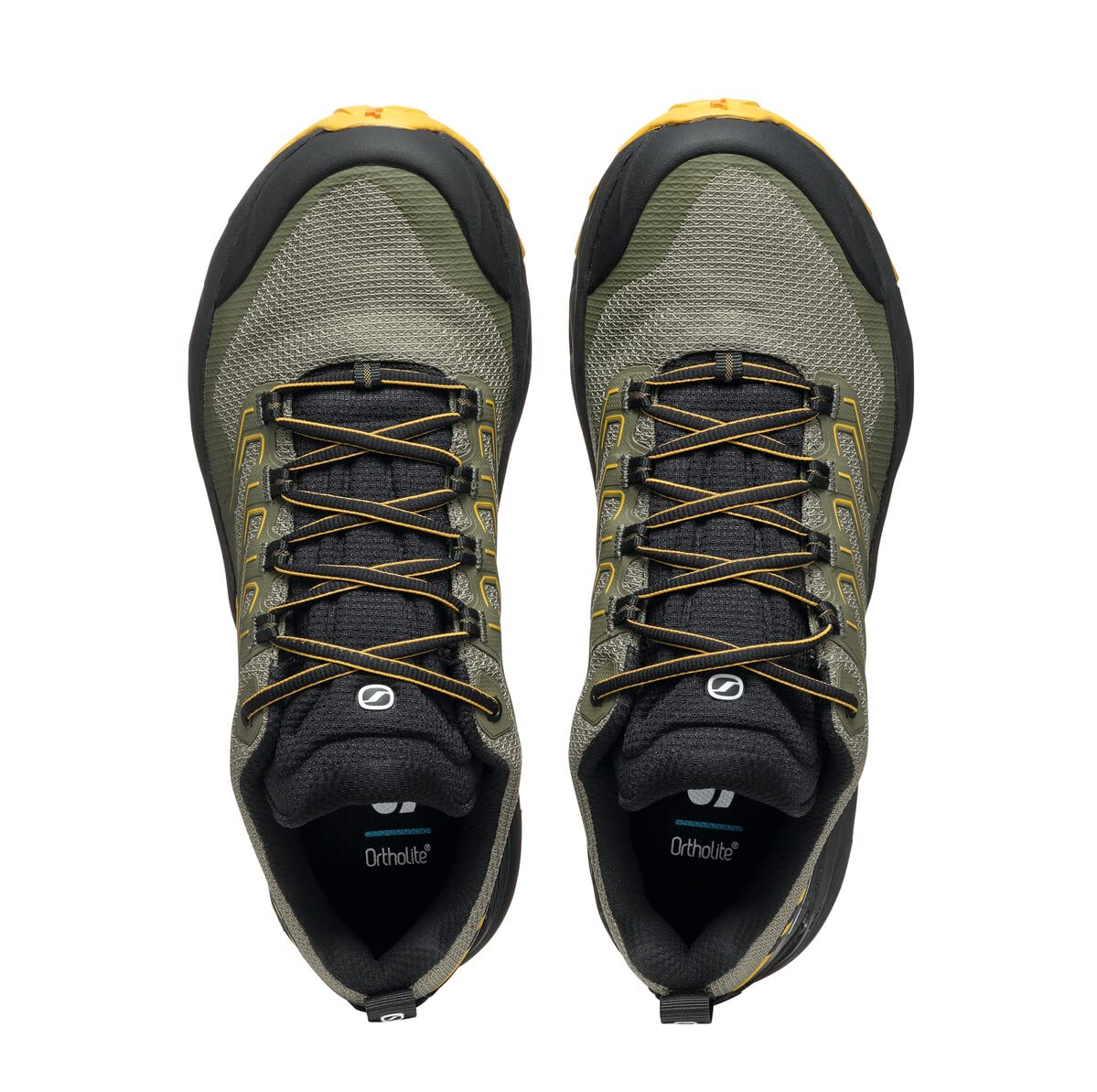 SCARPA Men's Rush 2 GTX Waterproof Gore-Tex Shoes for Hiking - Moss/Sulphur - 11.5 Women/10.5 Men