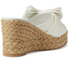 Stuart Weitzman Loveknot Espadrille Wedge Slide Cream/Natural 5.5 B