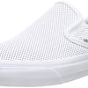 Vans Unisex Classic Slip-On? (Perf Leather) White Men's 11, Women's 12.5 Medium