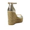Stuart Weitzman Nudistcurve Espadrille Wedge Platino 1 6.5 B