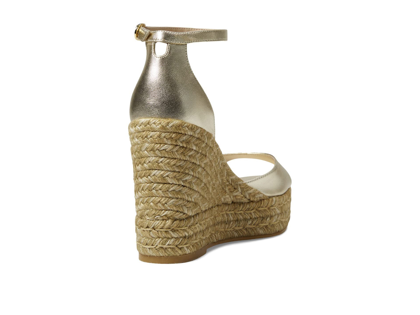 Stuart Weitzman Nudistcurve Espadrille Wedge Platino 1 6.5 B