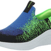 Skechers Kids Boys Ultra Flex 3.0 Sneaker, Black/Blue/Lime, 13, Little Kid