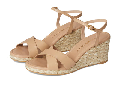 Stuart Weitzman Womens Dayna Espadrille Wedge Adobe/Natural 9 Medium