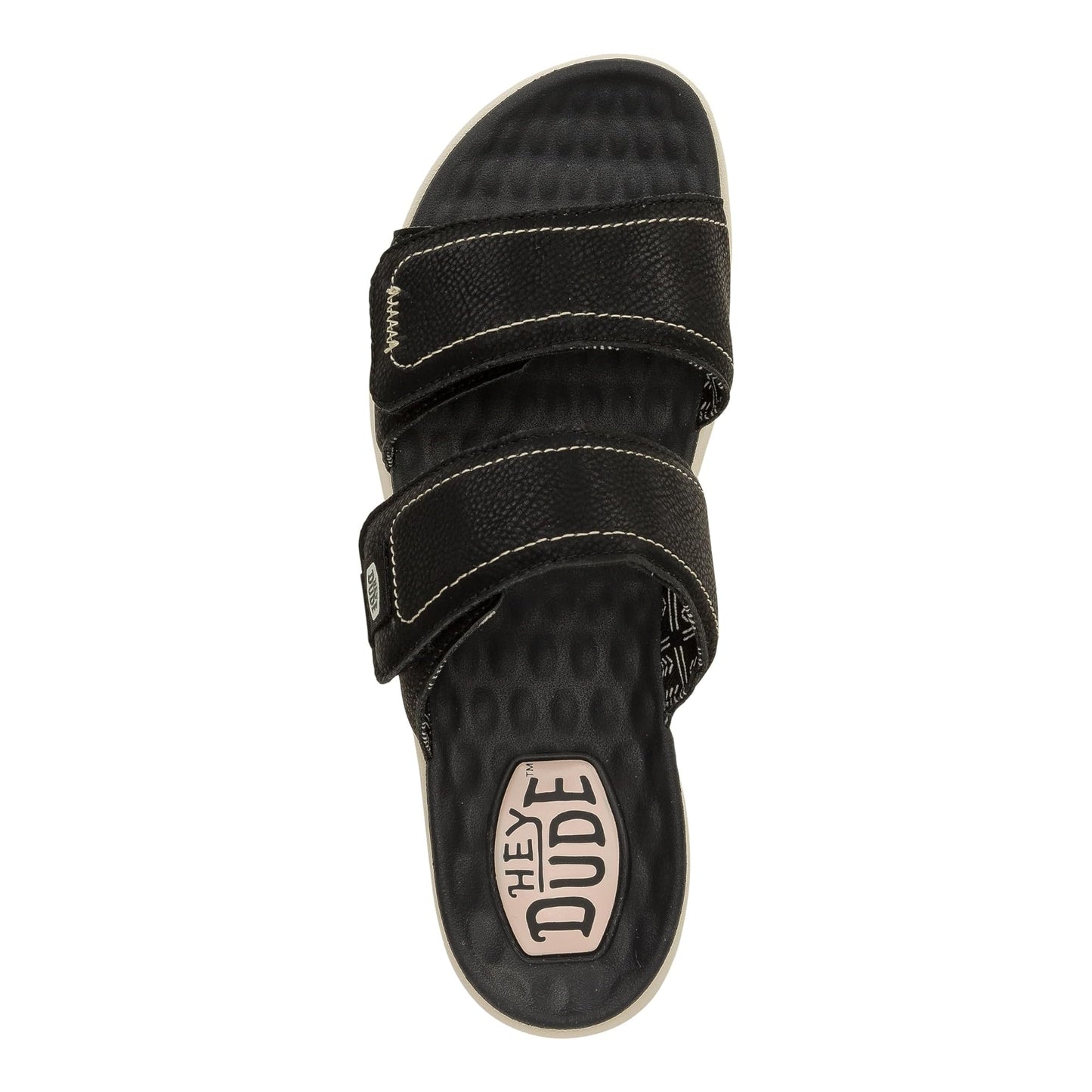 Hey Dude Delray Slide Classic - Sandals for Women - Textile and Synthetic Upper - Cotton Lining - EVA Outsole Black 8 M