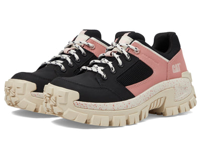 Caterpillar Invader Sport CT - Sneakers for Women - Leather and Mesh Upper - EVA Footbed - Rubber Lug Outsole Black/Rosette Nubuck 6.5 B - Medium