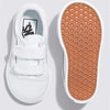 Vans - Toddlers Old Skool V Sneakers with Fastner, Color True White/True White, Size: 3.5 M US Toddler