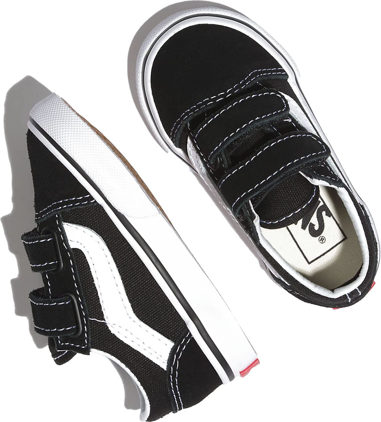 Vans Kids Unisex Old Skool V Shoes, Size 8.5, Color (BLK) Black