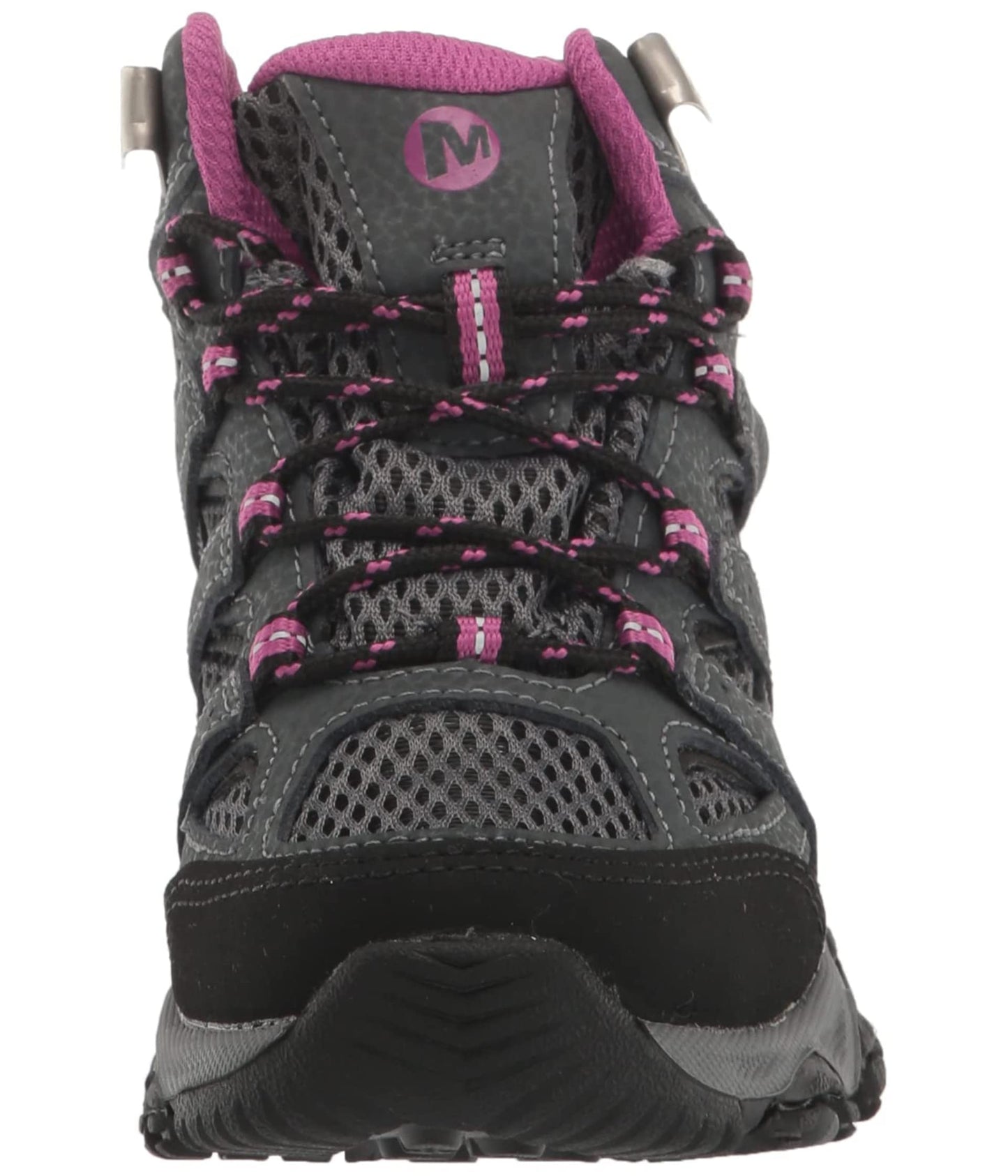 Merrell Unisex Kid's Moab 3 Mid Waterproof Hiking Shoe, Granite/Berry, 3 Wide