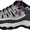 Skechers Men's Afterburn Memory Fit Lace-up Sneaker, Charcoal/Red, 10 M US