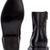 Frye Billy Inside Zip Booties for Women Crafted from Antiqued Pull-Up Leather with Wellington Stitchwork and Piping, Brass Hardware, and Inside Zipper – 5 ¾” Shaft Height, Black - 6M