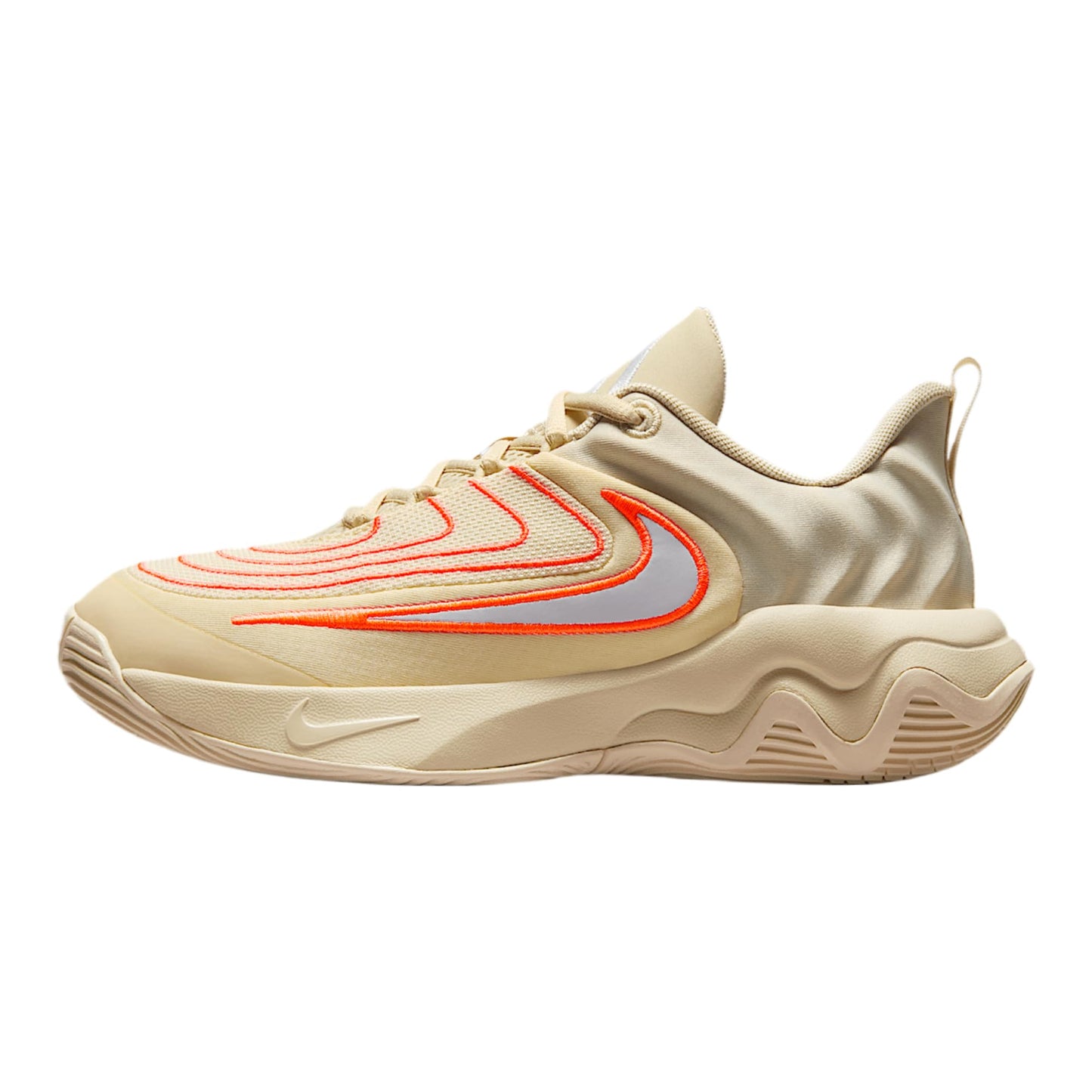 Giannis Immortality 4 Big Kids' Basketball Shoes (FZ6734-200, Light Khaki/Alabaster/Total Orange/White) Size 2.5
