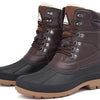 Mishansha Men's Winter Boots Waterproof Cold Weather Snow Boots Warm Duck Boots Ankle Boots Brown US12