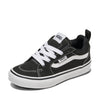 Vans Youth Filmore Shoe | Low-Top Fashion Sneakers for Boys & Girls, School & Everyday Wear, Canvas Black/White, 4