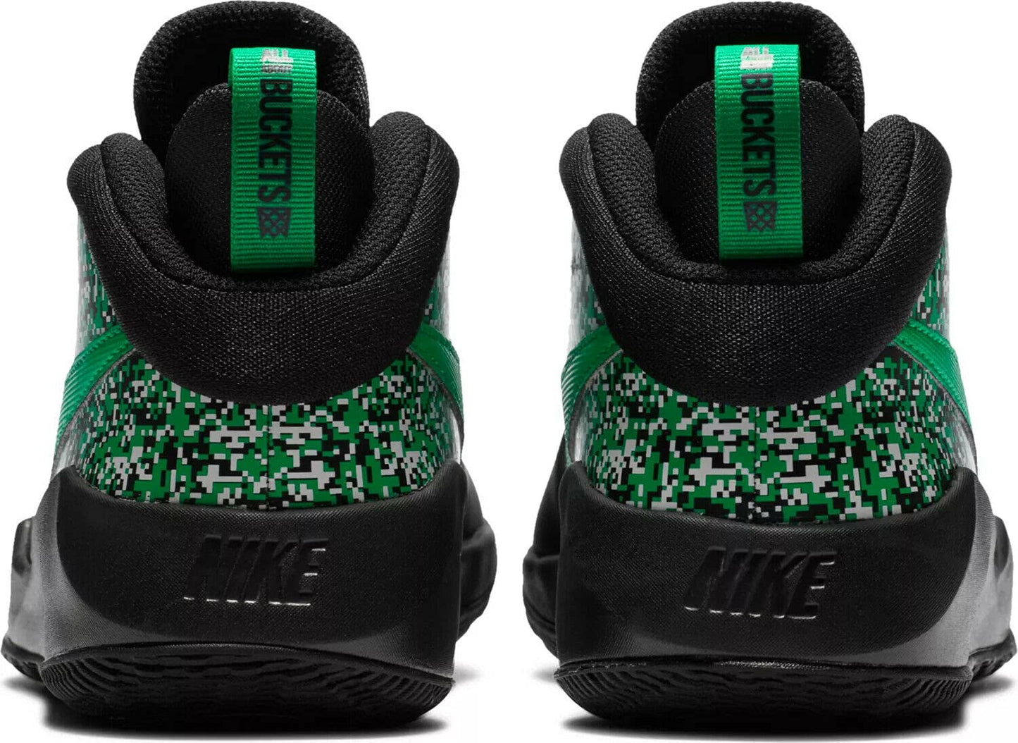 Nike Team Hustle D 9 DIGI (GS) Kids Sneaker DC1992 001 Size 4.5 Youth Black/Green