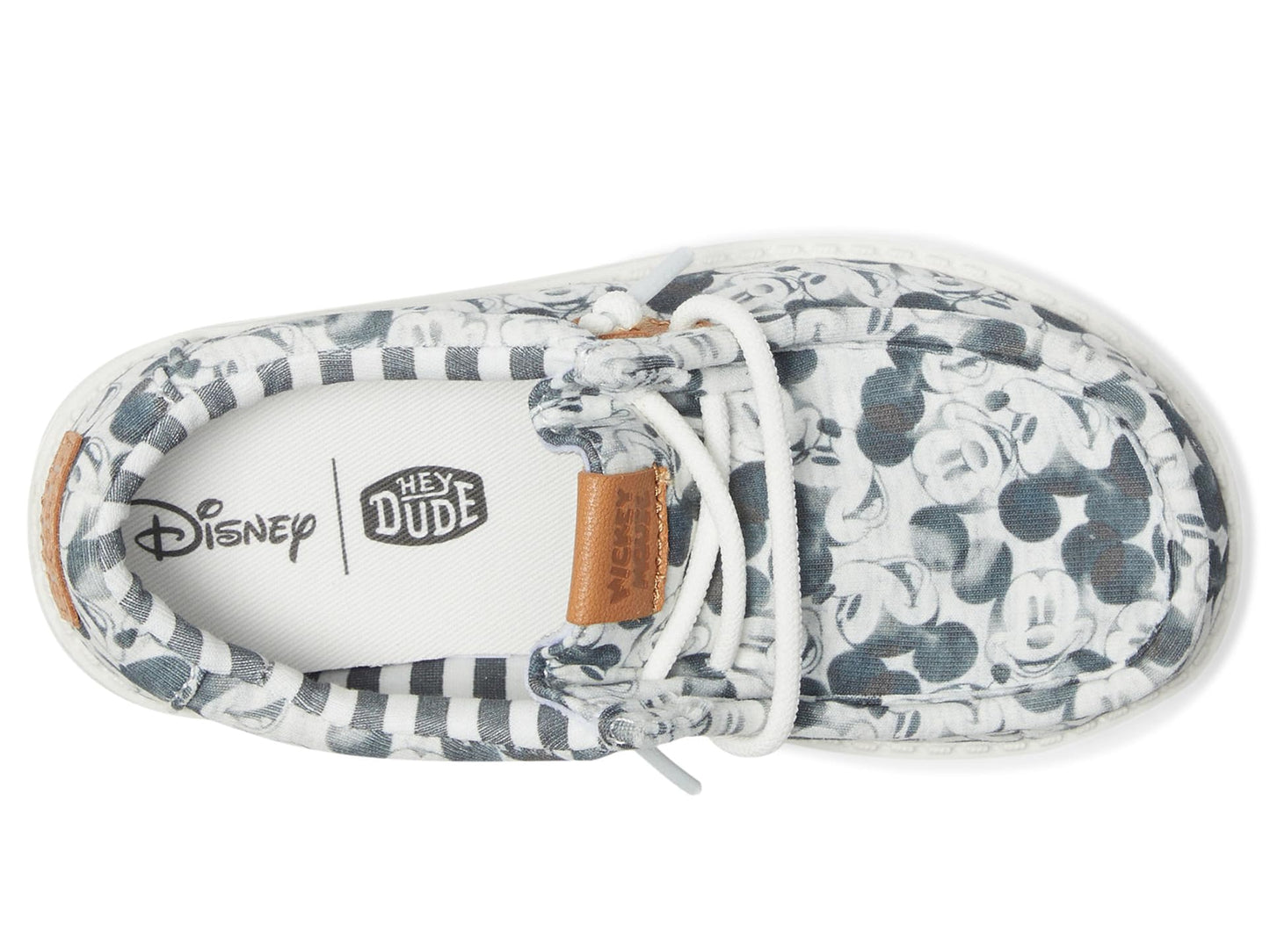 HEYDUDE Kids Men's Wally Mickey Mouse Print (Toddler) Grey Multi 8 Toddler Medium