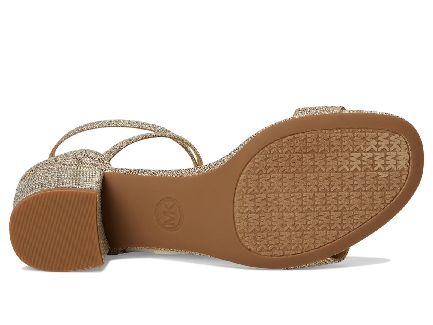 Michael Kors Women's Serena Flex Sandal, Pale Gold/Glitter, 5.5