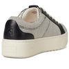 Cole Haan Womens Grandpro Max Platform Sneaker Ivory Canvas/Black Leather 9.5 Medium