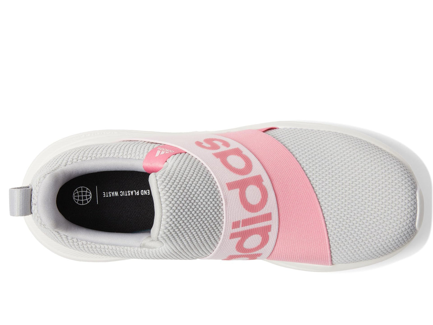 adidas Girl's Lite Racer Adapt 6.0 (Little Kid/Big Kid) Grey Two/Pink Fusion/Bliss Pink 13 Little Kid M