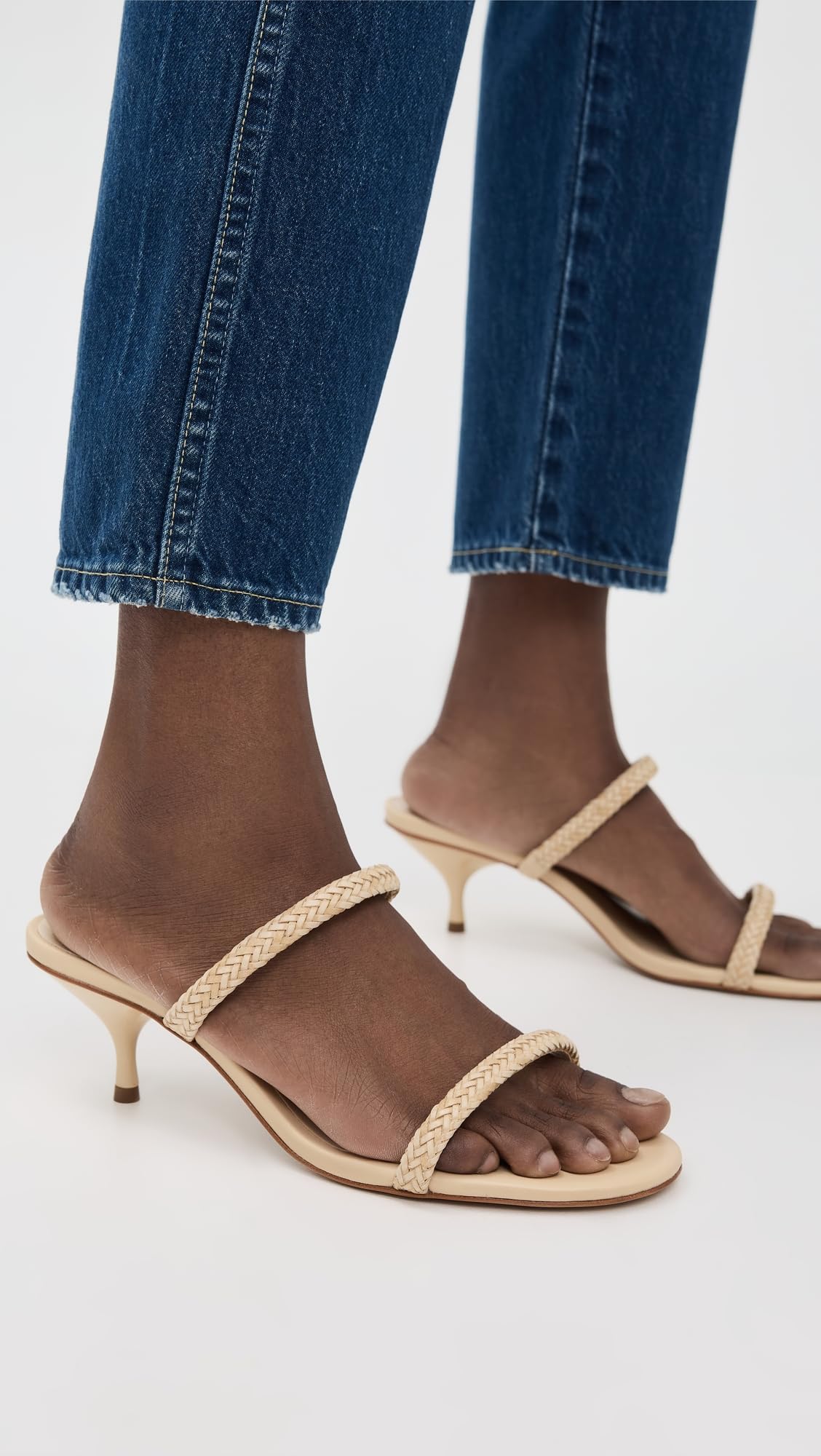SCHUTZ Women's Taliah Woven Heels, Natural Nibs, 8 Medium US