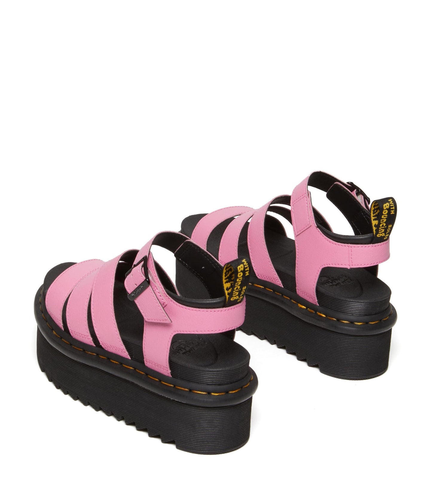 Dr. Martens Blaire Quad - Sandals for Women - Open Toe - Heel Tab - Durable Synthetic Outsole Fondant Pink UK 6 (US Women's 8) M