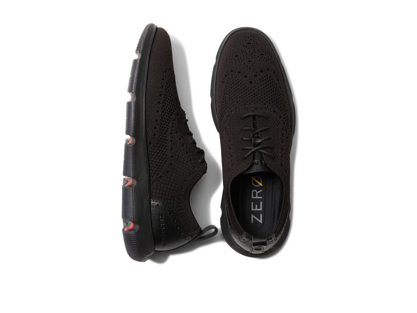 Cole Haan Mens 4.Zerogrand Stitchlite Oxford Black Knit/Black 13 W - Wide