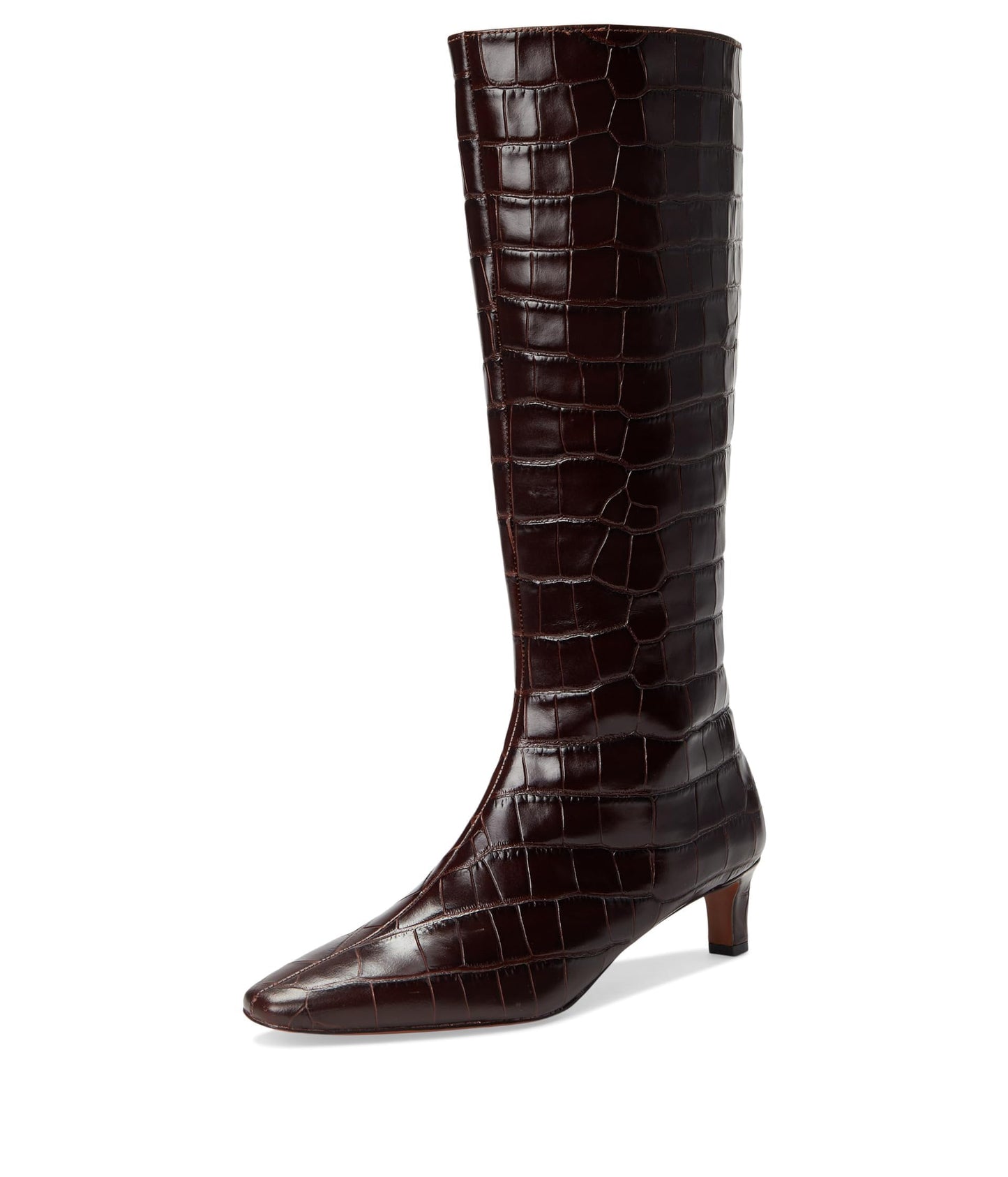 Madewell Womens Dorchester Dimes Tall Boot - Croc Chocolate Raisin 8 Medium