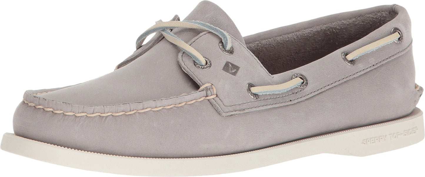 Sperry Womens A/O 2-Eye Boat Shoe, Grey, 11