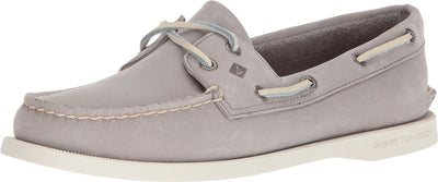 Sperry Womens A/O 2-Eye Boat Shoe, Grey, 11