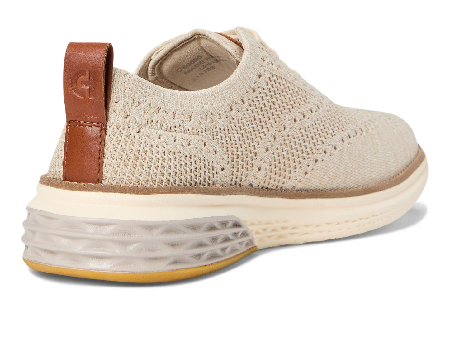Cole Haan Men's Grand Hurrion Stitchlite Wingtip Oxfords, Birch/Light Sesame/Ivory, 11-M US
