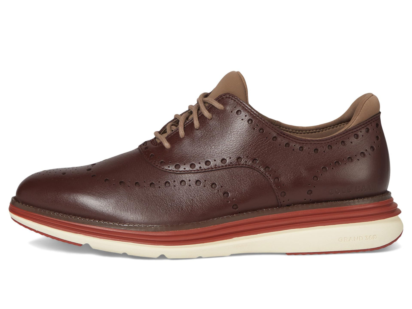 Cole Haan Men's Original Grand Ultra Wing Tip Oxford Deep Mahogany/Red Ochre/Irish Coffee Waterproof 15 Wide