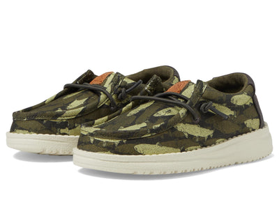 HEYDUDE Wally Toddler Fish Camo - Olive
