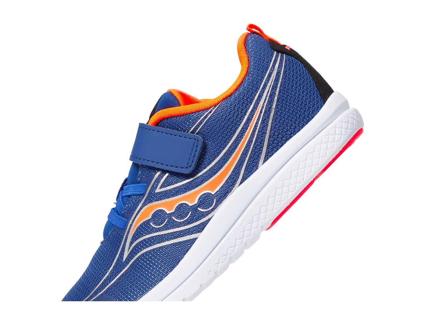 Saucony Kinvara 13 JR Running Shoe, Saphire/RED, 6 Wide US Unisex Little_Kid