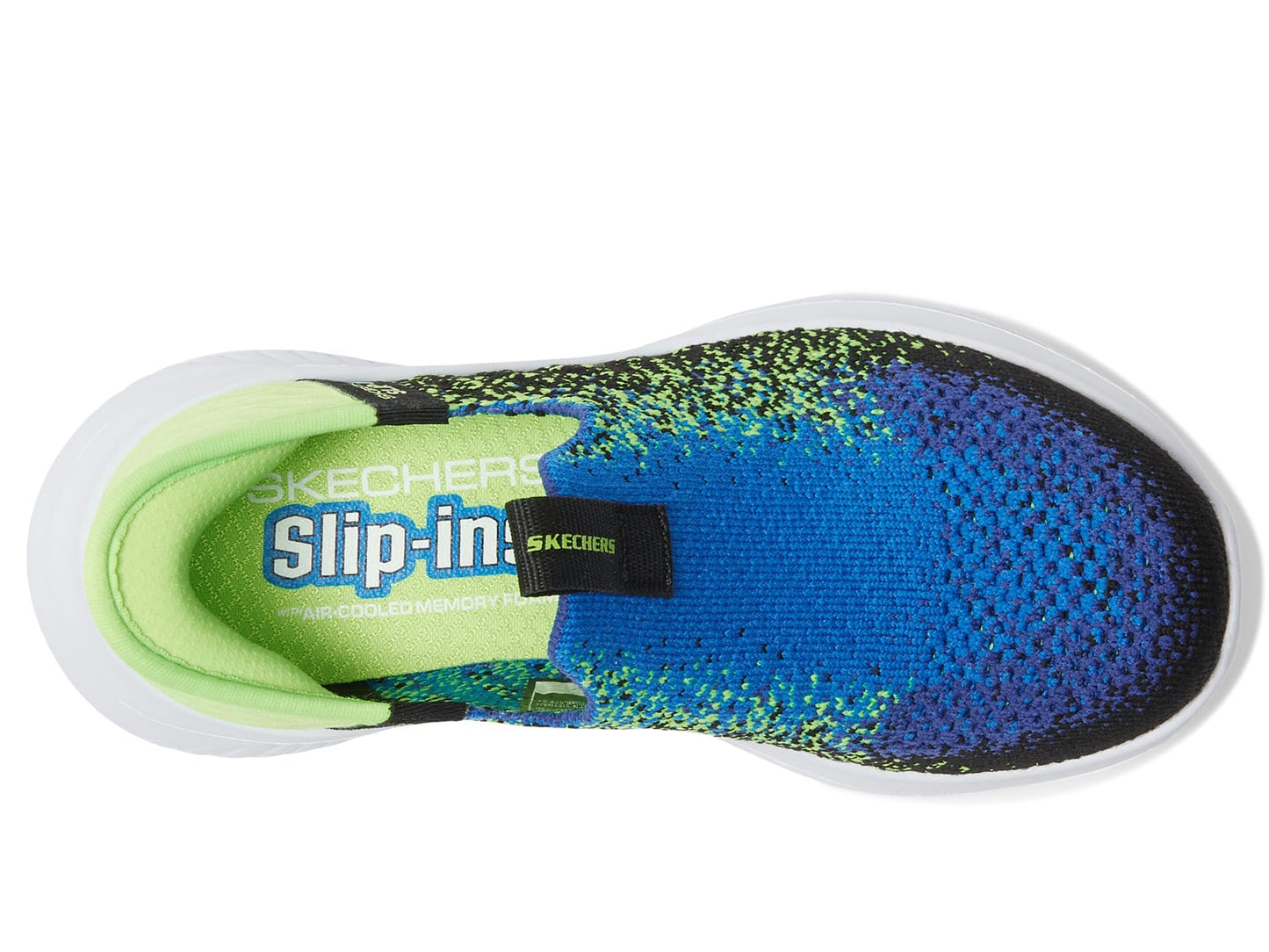 Skechers Kids Boys Ultra Flex 3.0 Sneaker, Black/Blue/Lime, 13, Little Kid
